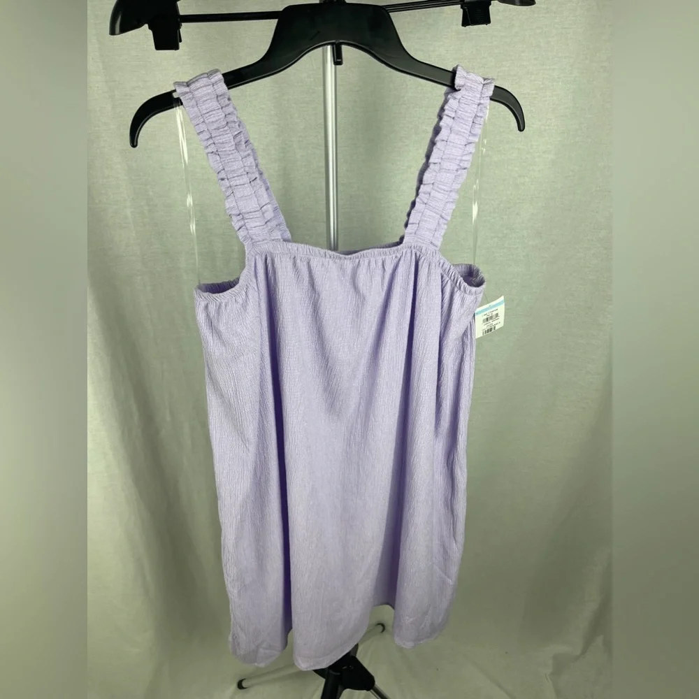 OLIVIA SKY Ruffle Strap Sleeveless Purple Dress size large NWT